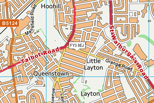 FY3 8EJ map - OS VectorMap District (Ordnance Survey)