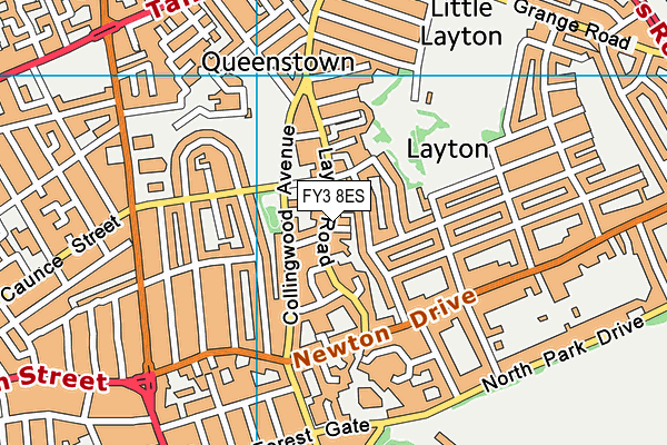 FY3 8ES map - OS VectorMap District (Ordnance Survey)