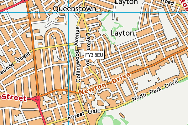 FY3 8EU map - OS VectorMap District (Ordnance Survey)
