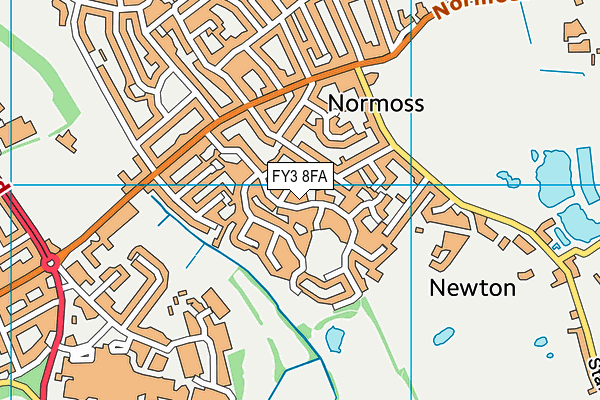 FY3 8FA map - OS VectorMap District (Ordnance Survey)