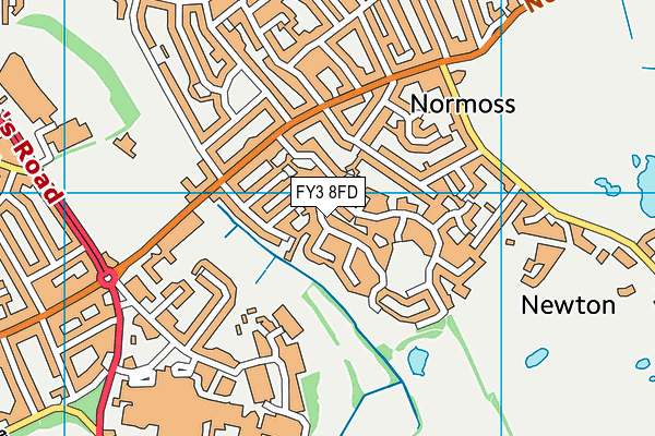 FY3 8FD map - OS VectorMap District (Ordnance Survey)