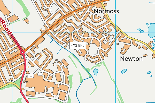 FY3 8FJ map - OS VectorMap District (Ordnance Survey)