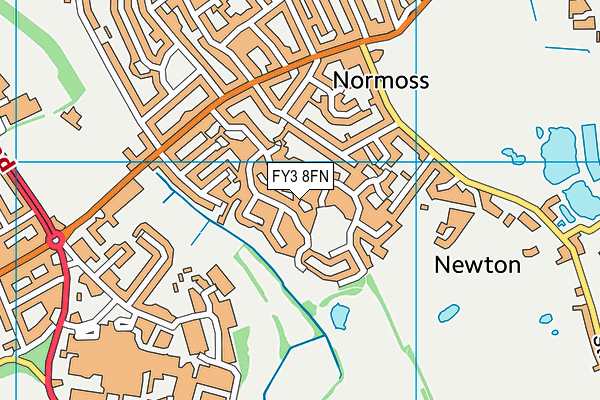 FY3 8FN map - OS VectorMap District (Ordnance Survey)