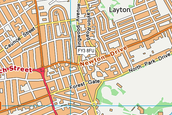 FY3 8FU map - OS VectorMap District (Ordnance Survey)