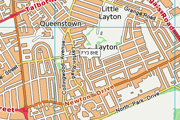 FY3 8HE map - OS VectorMap District (Ordnance Survey)
