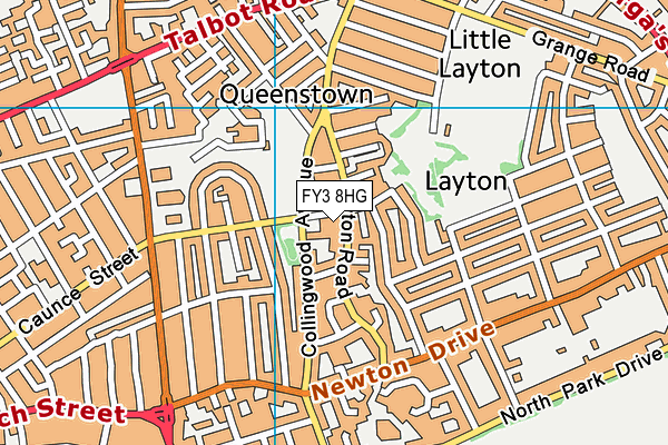 FY3 8HG map - OS VectorMap District (Ordnance Survey)