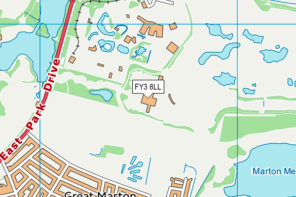 FY3 8LL map - OS VectorMap District (Ordnance Survey)