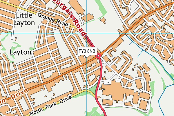 FY3 8NB map - OS VectorMap District (Ordnance Survey)