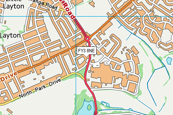 FY3 8NE map - OS VectorMap District (Ordnance Survey)