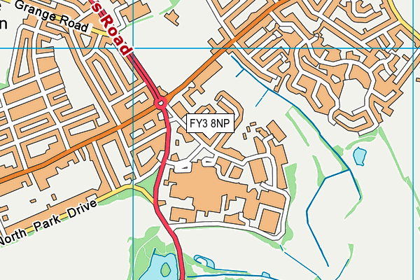 FY3 8NP map - OS VectorMap District (Ordnance Survey)
