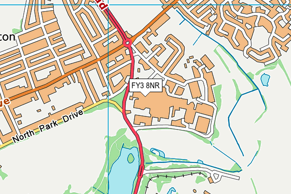 FY3 8NR map - OS VectorMap District (Ordnance Survey)