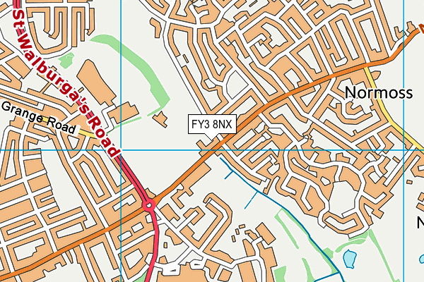 FY3 8NX map - OS VectorMap District (Ordnance Survey)