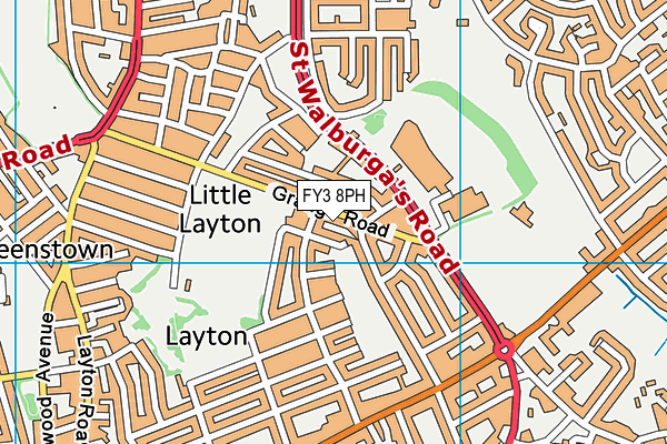 FY3 8PH map - OS VectorMap District (Ordnance Survey)