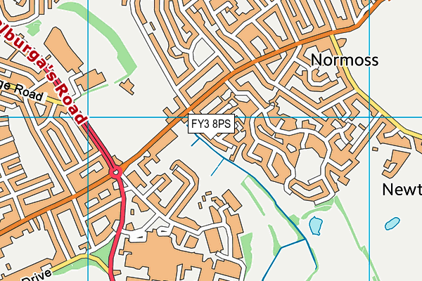 FY3 8PS map - OS VectorMap District (Ordnance Survey)