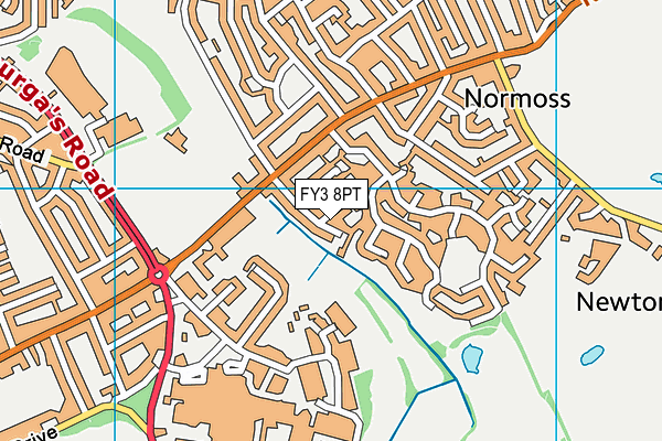 FY3 8PT map - OS VectorMap District (Ordnance Survey)