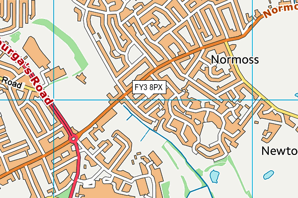 FY3 8PX map - OS VectorMap District (Ordnance Survey)