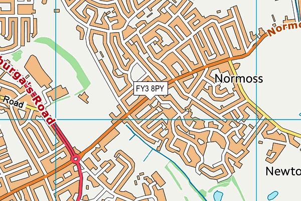 FY3 8PY map - OS VectorMap District (Ordnance Survey)