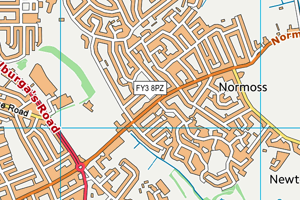 FY3 8PZ map - OS VectorMap District (Ordnance Survey)