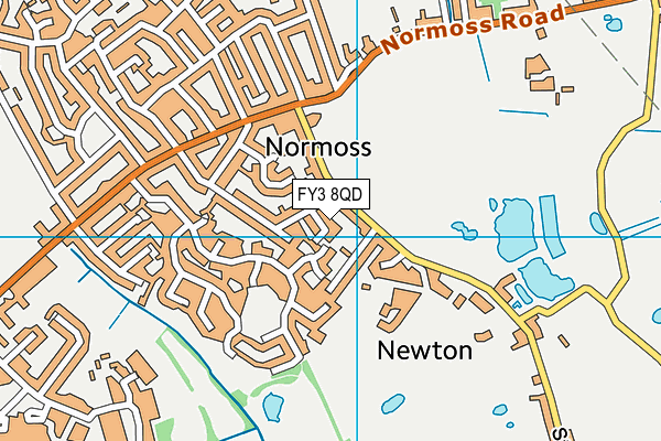 FY3 8QD map - OS VectorMap District (Ordnance Survey)