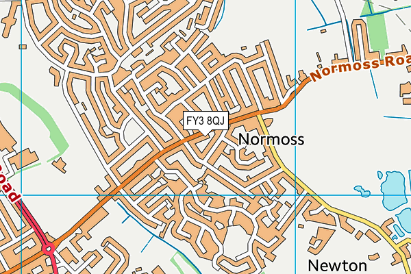 FY3 8QJ map - OS VectorMap District (Ordnance Survey)