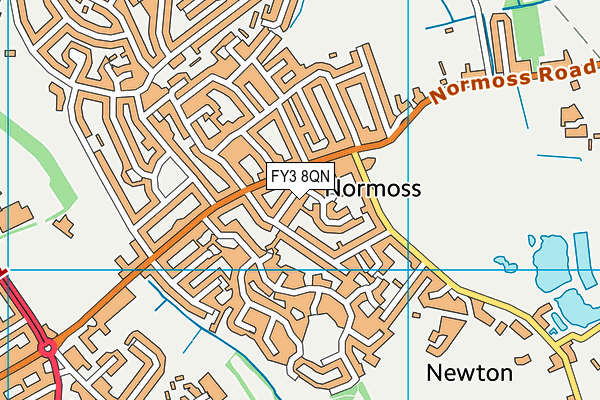 FY3 8QN map - OS VectorMap District (Ordnance Survey)