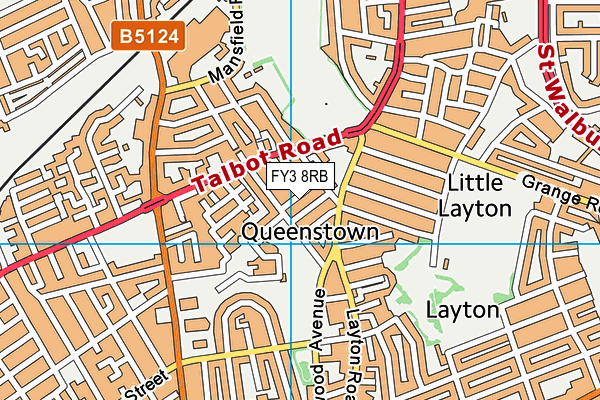 FY3 8RB map - OS VectorMap District (Ordnance Survey)