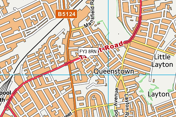 FY3 8RN map - OS VectorMap District (Ordnance Survey)