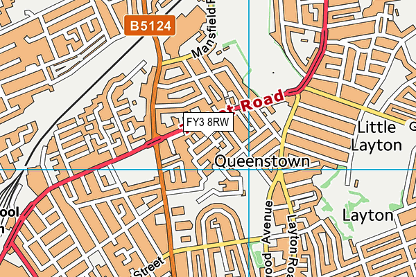 FY3 8RW map - OS VectorMap District (Ordnance Survey)