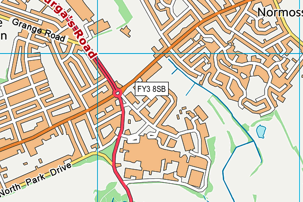 FY3 8SB map - OS VectorMap District (Ordnance Survey)