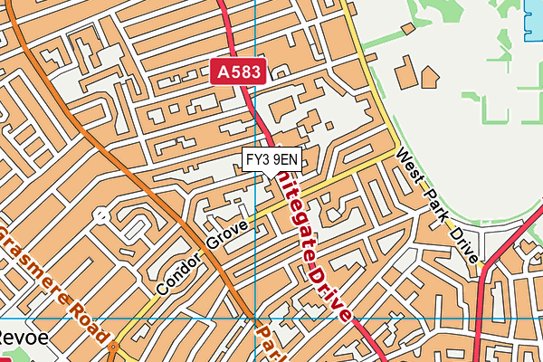 FY3 9EN map - OS VectorMap District (Ordnance Survey)