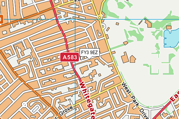 FY3 9EZ map - OS VectorMap District (Ordnance Survey)