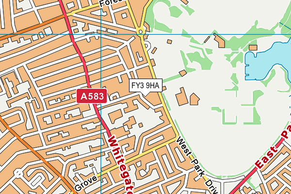 FY3 9HA map - OS VectorMap District (Ordnance Survey)