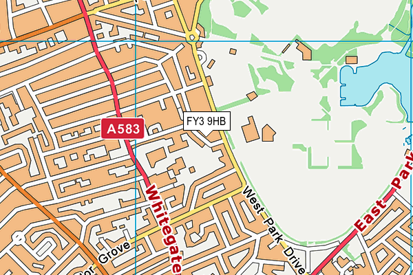 FY3 9HB map - OS VectorMap District (Ordnance Survey)