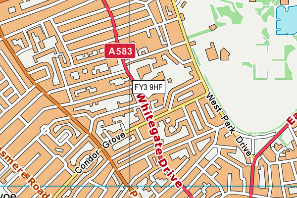 Park School (Blackpool) map (FY3 9HF) - OS VectorMap District (Ordnance Survey)
