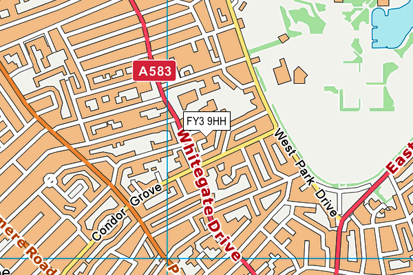 FY3 9HH map - OS VectorMap District (Ordnance Survey)