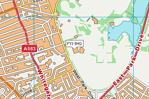 Blackpool Sports Centre map (FY3 9HQ) - OS VectorMap District (Ordnance Survey)
