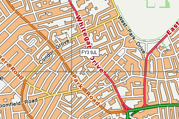 FY3 9JL map - OS VectorMap District (Ordnance Survey)