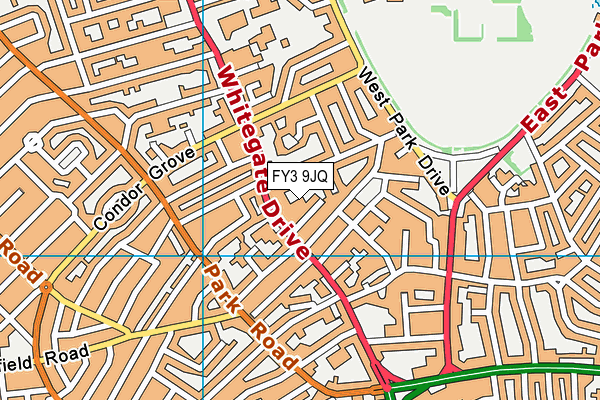 FY3 9JQ map - OS VectorMap District (Ordnance Survey)