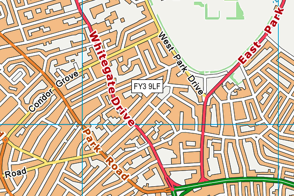 FY3 9LF map - OS VectorMap District (Ordnance Survey)