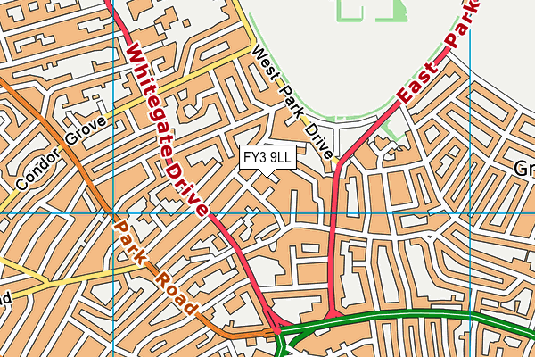 FY3 9LL map - OS VectorMap District (Ordnance Survey)