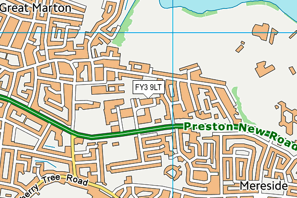 FY3 9LT map - OS VectorMap District (Ordnance Survey)