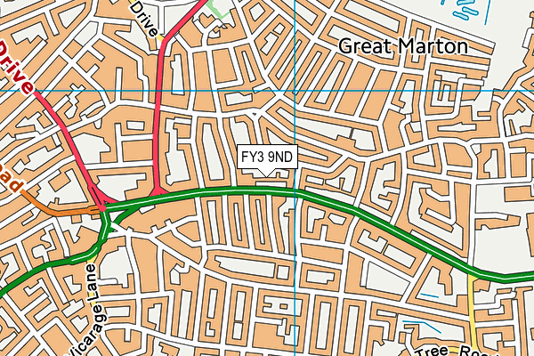 FY3 9ND map - OS VectorMap District (Ordnance Survey)