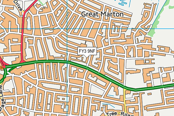 FY3 9NF map - OS VectorMap District (Ordnance Survey)