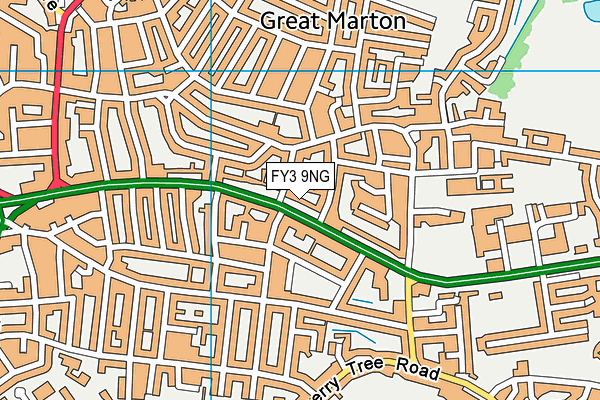 FY3 9NG map - OS VectorMap District (Ordnance Survey)