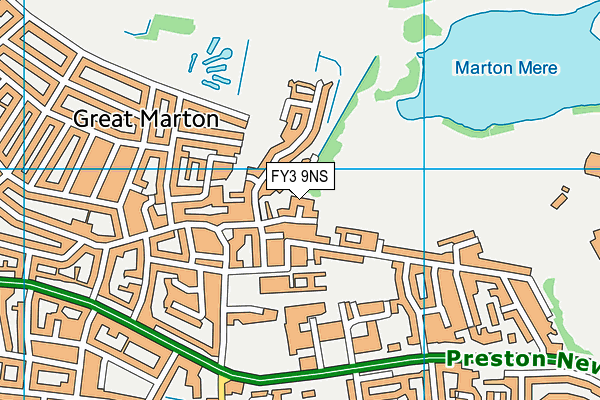 FY3 9NS map - OS VectorMap District (Ordnance Survey)