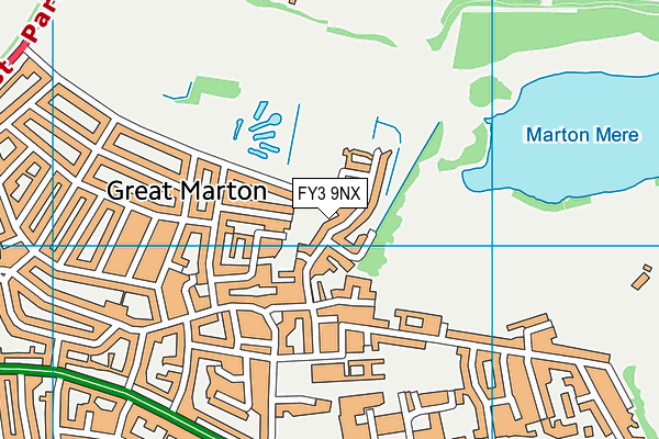 FY3 9NX map - OS VectorMap District (Ordnance Survey)