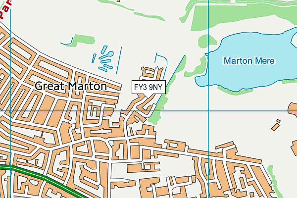 FY3 9NY map - OS VectorMap District (Ordnance Survey)