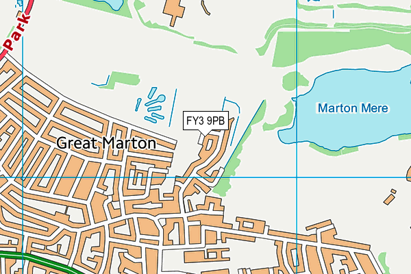 FY3 9PB map - OS VectorMap District (Ordnance Survey)