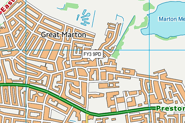 FY3 9PD map - OS VectorMap District (Ordnance Survey)
