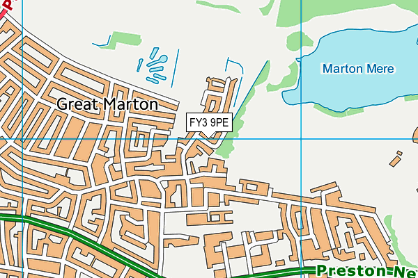 FY3 9PE map - OS VectorMap District (Ordnance Survey)